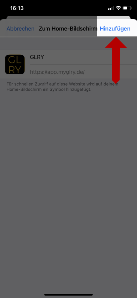 Installation auf dem iPhone - Step 3